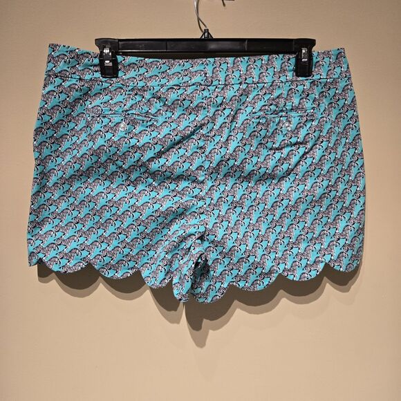 Crown & Ivy Size 16 Shorts Green Zebra Print - Picture 2 of 6